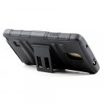 Wholesale Samsung Galaxy Note 4 TPE Armor Shell Holster Combo Belt Clip (Black)